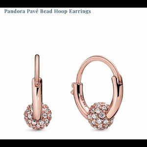 Pandora Pavé Bead Hoop Earrings